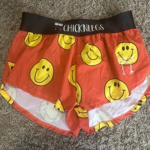 Chicknlegs Women's Smiley Face Running Shorts